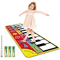 Alfombra de Piano- Alfombra Teclado Musical- Alfombra de Baile Táctil- Alfombra Piano de Suelo- Portátil Electrónico…